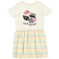 thumbnail image 3 of Inktastic Stealin' Your Heart Cute Raccoon Girls Toddler Dress, 3 of 5