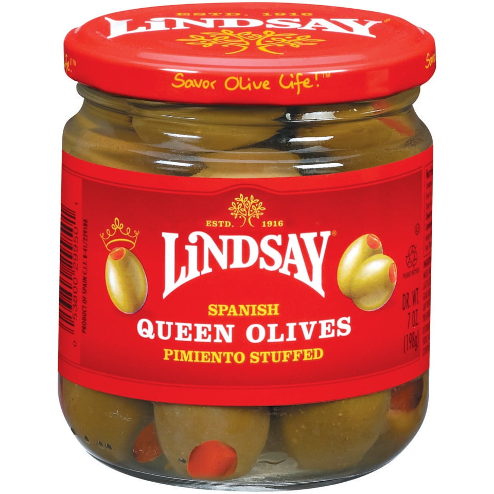 Lindsay Spanish Queen Pimiento Stuffed Olives 7 Oz Jar