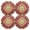 Orange, variant on Ryvnso Mandala1 Pattern Round Plate Mats Dining Table Placemat Set of 4 for Holiday Decoration