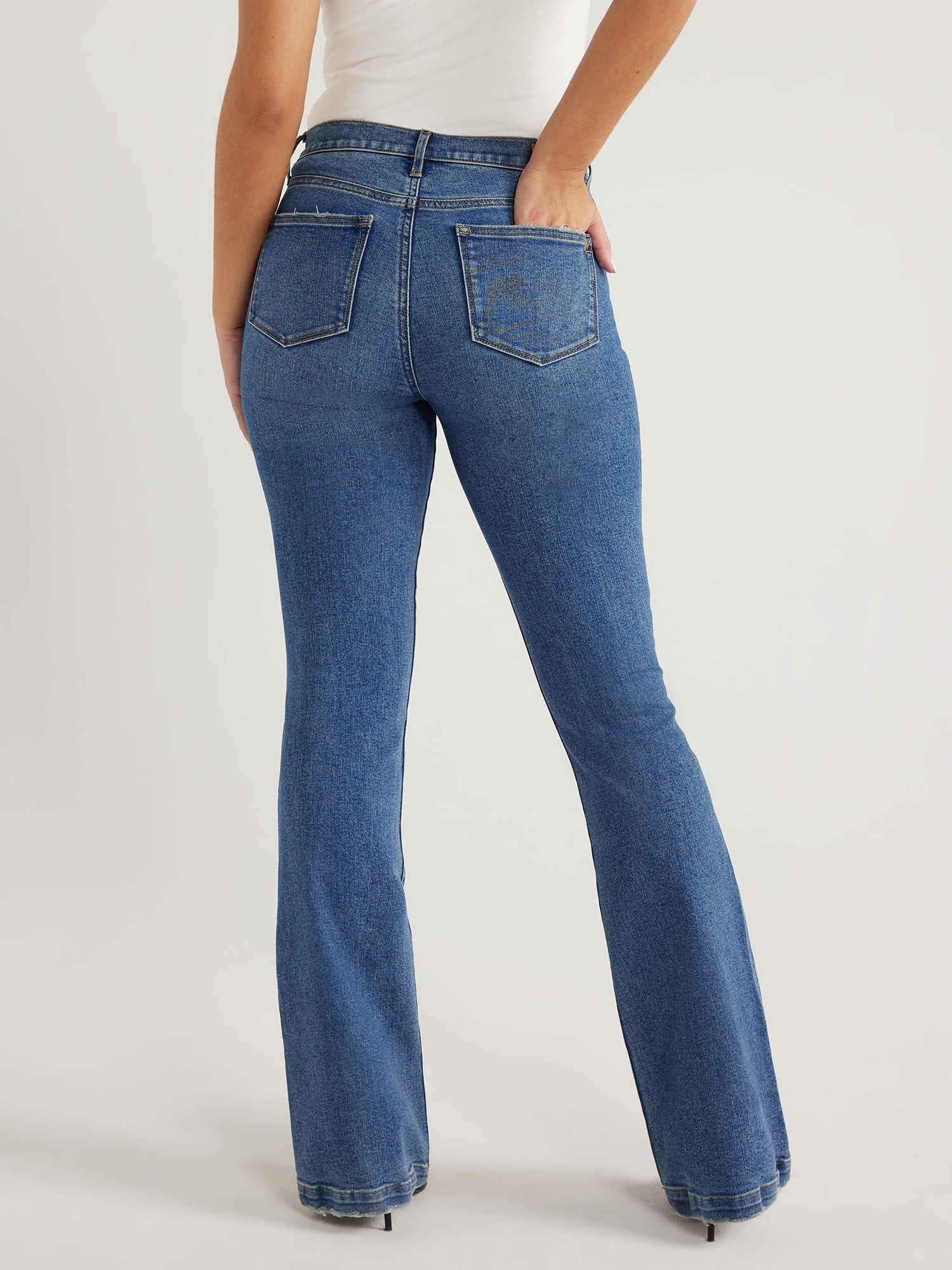 Sofia by Sofia Vergara Women's and Women's Plus Melisa Flare High Rise Jeans, 30.5", 32.5" and 34.5" Inseams, Sizes 0-28