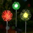 thumbnail image 2 of Outdoor Solar Garden Stake Lights LED Color-changing Solar Powered Decorative in-ground landscape lighting for Garden Patio Lawn Pathway Backyard Decorations Multi-Color Figurine Dandelion, 2 of 6
