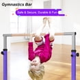 thumbnail image 2 of Costway Adjustable Steel Horizontal Training Bar Gymnastics Junior Home Practice Purple, 2 of 11