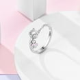 thumbnail image 5 of NARMO 925 Sterling Silver Finger Open Size Ring 5A Zircon Cute Cat Paw for Women Jewelry Gift, 5 of 6