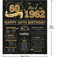 thumbnail image 3 of 60th Birthday Gifts for Women - 60th Birthday Gift for Men - 60th Birthday Gift Ideas - 60 Year Old Gifts for Women - 1962 Birthday Gift for Women Throw Blanket 60 x 50 Inch, 3 of 6