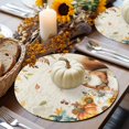 thumbnail image 6 of Fall Round Placemats Set of 4 Pumpkin Squirrel Place Mats Thanksgiving Woven Placemat Sunflower Autumn Maple Leaves Beige Circle Braided Table Mat for Kitchen Dining Table Party Home Decor 15 Inch, 6 of 9