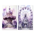 thumbnail image 2 of Designart "violet Ferris Wheel Eternal Carousel II" Amusement Parks Wall Art Set Of 2 - Purple Architecture Gallery Set For Office Decor, 2 of 7