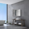 thumbnail image 6 of 20" W x 26" H Single-Door Bathroom Medicine Cabinet with Mirror, Recessed or Surface Mount Bathroom Wall Cabinet, Beveled Edges,Silver, 6 of 8