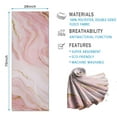 thumbnail image 2 of Pink Gold Marble Pattern Hot Yoga Mat Towel Non Slip for Hot Yoga - Quick-Drying Yoga Mat Cover with 4 Corner Pockets with Travel Bag - Hot Yoga Towel Non Slip Grip Moisture Wicking Sweat 70"x26", 2 of 6