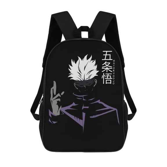 Cartoon Anime Jujutsu Kaisen Backpack for Women, Men, Unisex 17 Inch Schoolbag Backpack Rucksack Large Capacity Shoulder Bag Travel Bags Students Bookbag