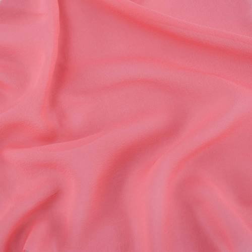 Coral Pink Silk Chiffon, Fabric By the Yard