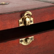 Jetcloudlive Vintage Wooden Storage Box with Hinged Lid and Locking Key Wooden Treasure Storage Box for Home Decor Gifts