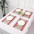 thumbnail image 7 of REGALWOVEN Placemats Set of 6 Vinyl Placemats for Kitchen Dining Table Decor Washable Heat Resistant Table Placemats Wipeable Table Mat Red 18*12in, 7 of 7