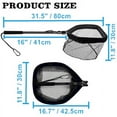 thumbnail image 6 of Floating Fishing Net Folding Landing Net with Fixed Pole Soft Rubber Coated Mesh Net Freshwater Saltwater Easy Catch & Release, 6 of 8