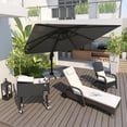 thumbnail image 2 of 10ft Offset Patio Umbrella, Hanging Cantilever Umbrella, Square Shape, Aluminum Cross Base, Tilt, 360-Degree Rotation, Gray, 2 of 5