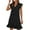 Black, variant on Stamzod Summer Dresses for Women 2025 Fashion Solid Color V-Neck Cap Sleeve Ruffle Knee Length Dress Casual Loose Fit A-Line Dresses for Women Hot Pink S