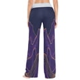 thumbnail image 5 of Women's Long Sleep Pants Home Pants Sleep Pants Wide-Leg Pants Design Elastic Fabric Casual Pants S Pretty Purple Mountain, 5 of 7