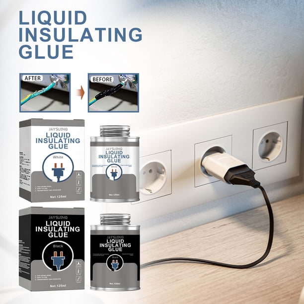 Adhesivo Aislante Líquido 125ml | Recubrimiento de caucho dieléctrico | Resistente a altas y bajas temperaturas | Sellador hermético para cables eléctricos, placas de circuitos, cableado automotriz