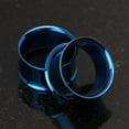 thumbnail image 3 of A Pair of Colorline Steel Double Flared Ear Gauge Flesh Tunnel Plug, 3 of 4