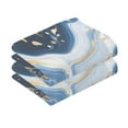 thumbnail image 3 of joogoo 2 PCs Hand Towels Sets Marble Blue Gold White Abstract Cotton Face Towel Bathroom Decorative, 3 of 7