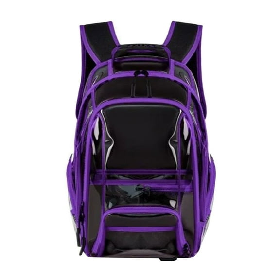 Homesteed Clear Backpack Stadium Approved Transparent Bag Heavy Duty Mesh Pocket See Through Bookbag for Work Travel College Men Women