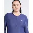 thumbnail image 3 of Reebok Women's Swim Long Sleeve Zip-Up One Piece Swimsuit with UPF 50+, Sizes XS-XXL, 3 of 4