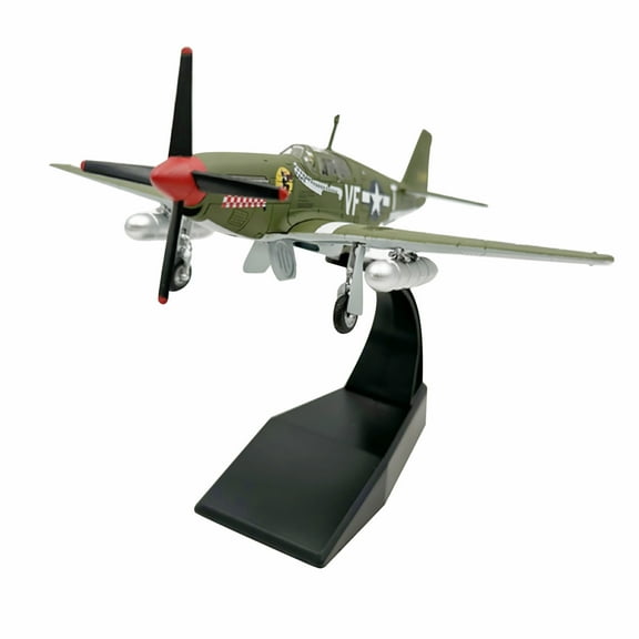 NATEFEMIN Detailed US P 51 Mustang 1 72 Scale Alloy Aircraft Model Fighter Plane Collectible Display Gift for Aviation Fans White Green