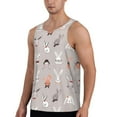 thumbnail image 2 of Cauagu Various Rabbits Print Men's Sleeveless Muscle Shirts,Tank Tops Quick Dry Workout Tank Top Gym Muscle Tee Fitness Bodybuilding T Shirt for Men-4X-Large, 2 of 7