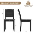 thumbnail image 3 of Costway Armless Wood Dining Chair Set of 2 with Rubber Wood Legs Curved Backrest Kitchen Black, 3 of 10