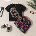 thumbnail image 2 of EnJoCho Outfit for Toddler Girls 4t Toddler Kids Baby Boys Clothes Summer Outfits Letter T Shirt Tops & Dinosaur Cartoon Animal Shorts Set Little Boy School Casual Set 18-24 Months, 2 of 9