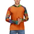 thumbnail image 3 of Men's UPF 50+ Sun Protection Hooded Shirt with Integrated Face Cover Long Sleeve Lightweight Rash Guard Shirts for Fishing Hiking Camping Or Outdoor Sports Wine XL, 3 of 5