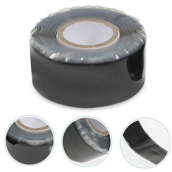 SEWCHICS 2Pcs Rubber Tape for Plumbing Repairs Black 1 Inch Long