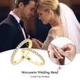 thumbnail image 3 of Alianza de boda SMILEST Moissanite de plata chapada en oro de 14 quilates para mujer, 3 of 8