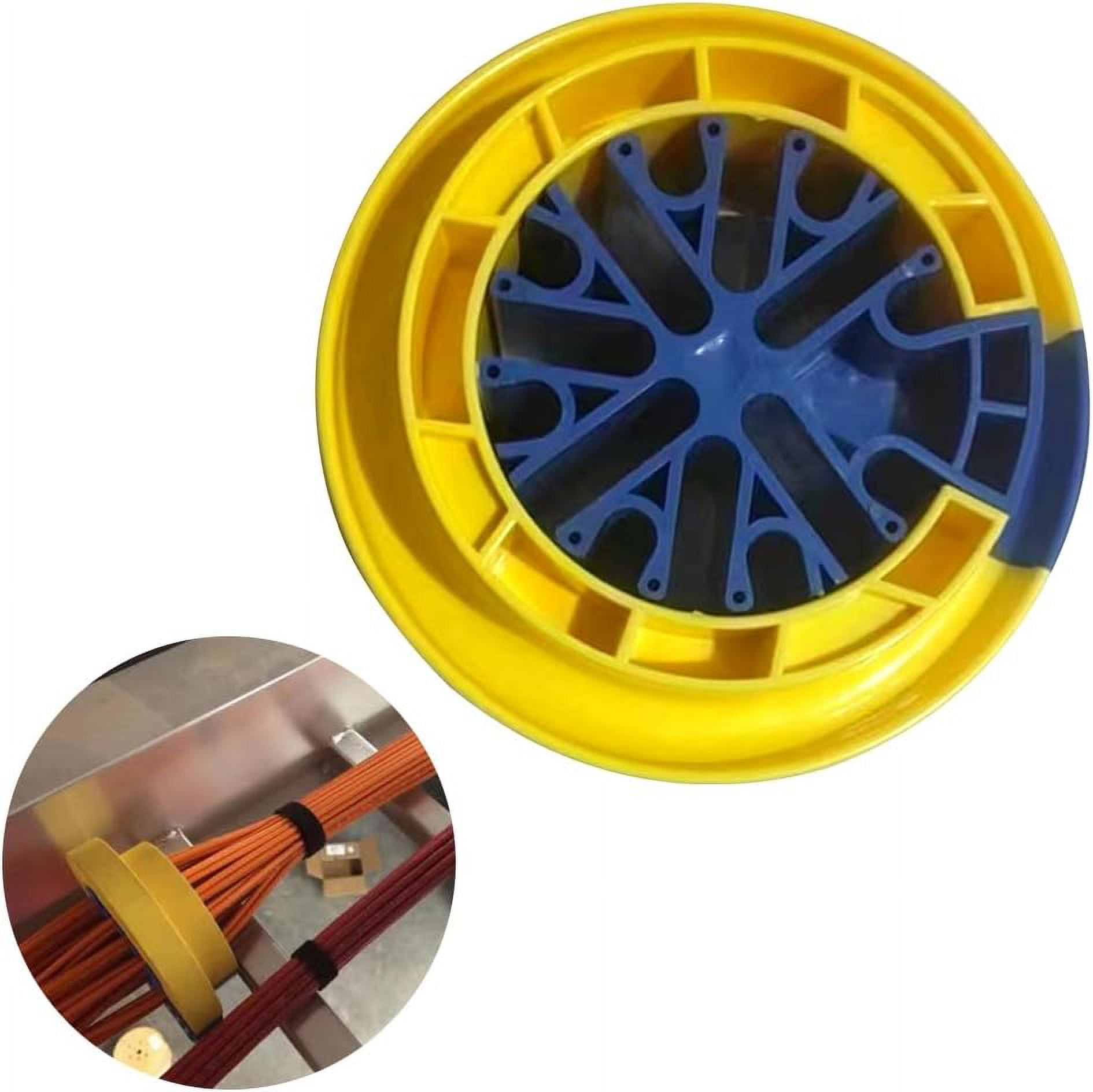 ABCISI Cable Organize Tool, Wire Comb, Wire Organizing Tool, Network Cable, Cable Organizing Kit, Category 5/6 Universal Cabling Cable Management Tool, Prevent Entanglement Carding (Yellow+Blue)