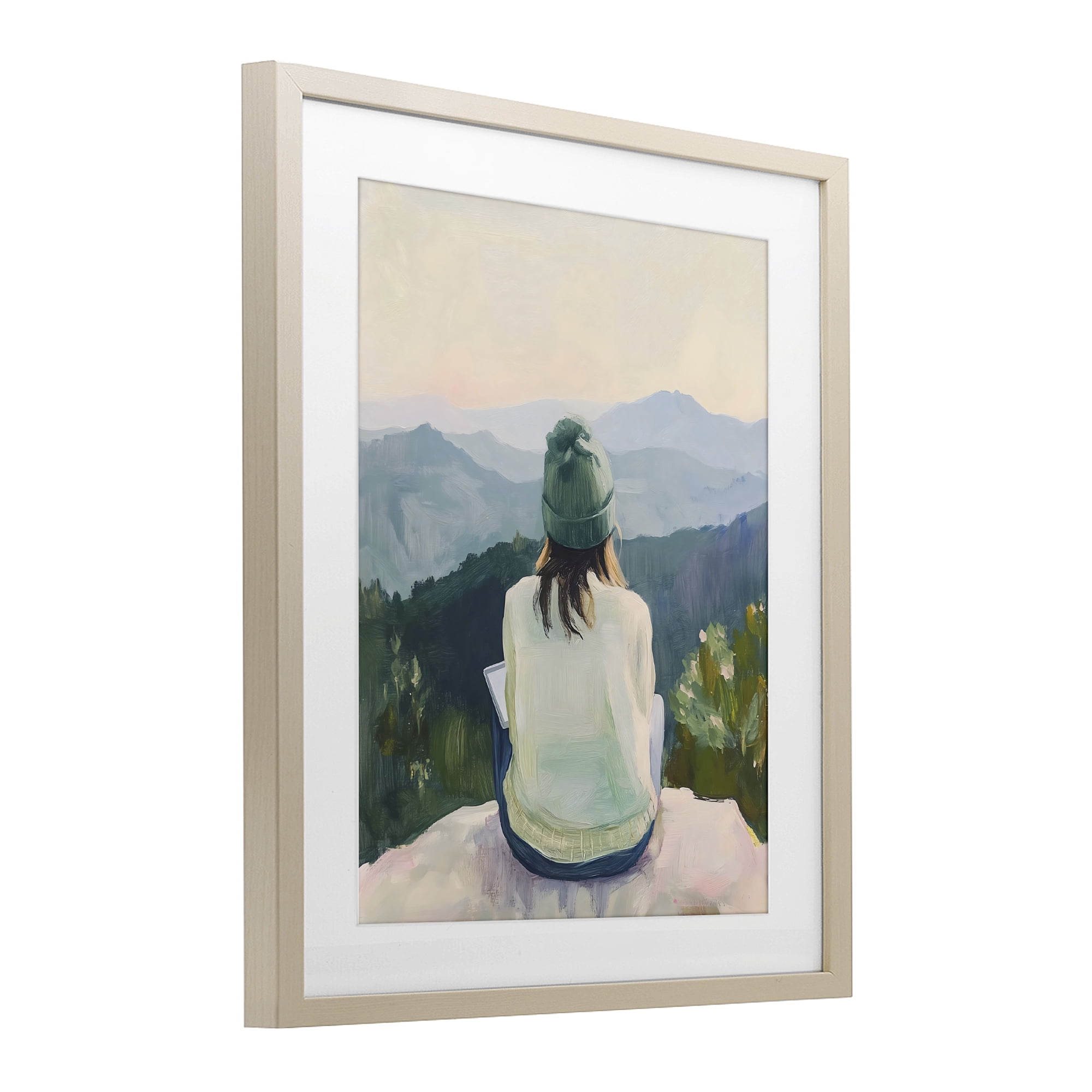 Stupell Industries Mindful Solitude Meditation View Birch Framed Print Under Glass, design by The Prints Vibe