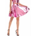 thumbnail image 3 of ORQ Women Solid Stage Performance Fashion Pleated Short Skirt, 3 of 5