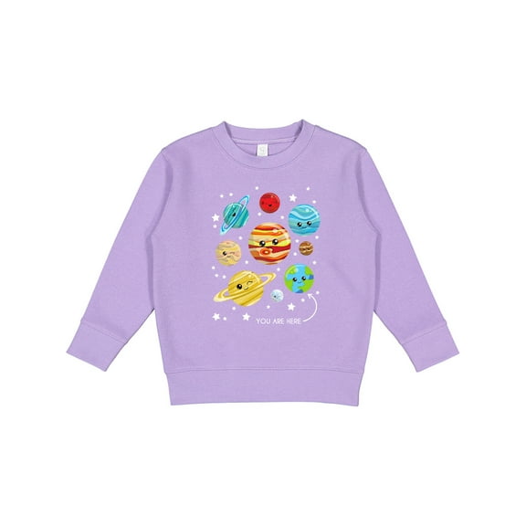 Inktastic Cute Planets, Kawaii Planets, Space, Cosmos, Stars Toddler Sweatshirt