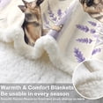 thumbnail image 4 of Sleepwish Dog Throw Blanket Sherpa Throw Blanket, German Shepherd Blanket White Throws for Couch Sofa, 50x60", 4 of 7