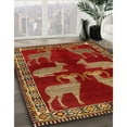 thumbnail image 2 of Ahgly Company Indoor Square Traditional Red Persian Area Rugs, 6' Square, 2 of 6