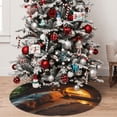 thumbnail image 5 of Sikiie Cozy Tree Hole Cabin 30-48 inches {designName} Print Christmas Tree Skirt Snowman Xmas Tree Skirt with Edge Christmas Decorations for Holiday Party-48", 5 of 7