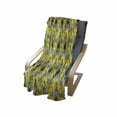 thumbnail image 4 of Grey and Yellow Soft Flannel Fleece Throw Blanket, Orietal Paisley Floral Design Ivy Swilrs Image, Cozy Plush for Indoor and Outdoor Use, 60" x 80", Charcoal Grey White, by Ambesonne, 4 of 6