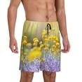 thumbnail image 2 of Sikiie Flowers And Butterflies Mens Pajama Shorts, Lightweight Lounge Pant with Pockets Soft Sleep Pj Shorts for Men4X-Large, 2 of 6