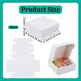 thumbnail image 2 of 50Pcs Small Cardboard Boxes 3.3x3.3x1.4 Inch Square Jewelry Kraft Box White Cardboard Present Box Corrugated Mailer Boxes DIY, 2 of 5