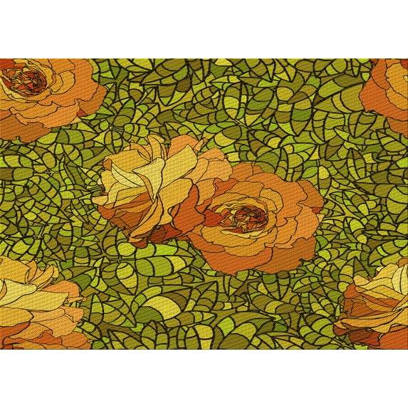 Ahgly Company Machine Washable Indoor Rectangle Transitional Dark Bronze Brown Area Rugs, 7' x 9'