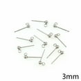 thumbnail image 5 of U8MO 100 Pcs Stainless steel Ball Post Earring Ear Stud with Loop and Stopper Dangle-4mm, 5 of 7