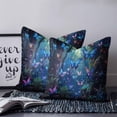 thumbnail image 2 of Pillow Covers 24x24 Set of 2, Blue Butterfly Throw Pillow Covers Decorative Couch Cushion Cover, Modern Art Forest Butterflies Microfiber Soft Square Pillowcases for Bedroom Living Room Sofa, 2 of 7