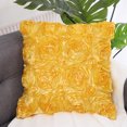 thumbnail image 2 of Unique Bargains 3D Flower Decorative Throw Pillow Cover 16" x 16" Gold Tone, 2 of 8