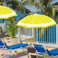 thumbnail image 2 of PMU Multi Stripes with Multi-Color Beach Umbrellas 78 Inch Fruity-Lemon Pkg/1, 2 of 6