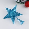 thumbnail image 2 of MRLESS Blue Glittered Christmas Tree Topper Star - 20cm Metal, 2 of 6