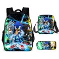 thumbnail image 3 of SONIC Mochila Conjunto De Tres Piezas Bolso De Hombro Estuche De Lápices De Escuela Primaria Estudiante Bolsa Papelería Dibujos Animados Erizo, 3 of 3