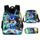 thumbnail image 4 of SONIC Mochila Conjunto De Tres Piezas Bolso De Hombro Estuche De Lápices De Escuela Primaria Estudiante Bolsa Papelería Dibujos Animados Erizo, 4 of 4